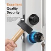 image:imageProbrico Black Keyed Alike Entry Knobs Front Door Locks Exterior Lockset and Single Cylinder Deadbolt Combination Set 2 PackBlack