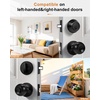 image:imageProbrico Black Keyed Alike Entry Knobs Front Door Locks Exterior Lockset and Single Cylinder Deadbolt Combination Set 2 PackBlack