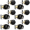 image:imageProbrico Black Keyed Alike Entry Knobs Front Door Locks Exterior Lockset and Single Cylinder Deadbolt Combination Set 2 PackBlack