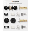 image:imageProbrico Black Keyed Alike Entry Knobs Front Door Locks Exterior Lockset and Single Cylinder Deadbolt Combination Set 2 PackBlack