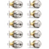 image:imageProbrico Black Keyed Alike Entry Knobs Front Door Locks Exterior Lockset and Single Cylinder Deadbolt Combination Set 2 PackBrushed Nickel