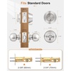 image:imageProbrico Black Keyed Alike Entry Knobs Front Door Locks Exterior Lockset and Single Cylinder Deadbolt Combination Set 2 PackBrushed Nickel