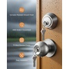 image:imageProbrico Black Keyed Alike Entry Knobs Front Door Locks Exterior Lockset and Single Cylinder Deadbolt Combination Set 2 PackBrushed Nickel