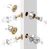 image:imageProbrico Black Keyed Alike Entry Knobs Front Door Locks Exterior Lockset and Single Cylinder Deadbolt Combination Set 2 PackBrushed Nickel