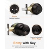 image:imageProbrico Black Keyed Alike Entry Knobs Front Door Locks Exterior Lockset and Single Cylinder Deadbolt Combination Set 2 PackOil Rubbed Bronze