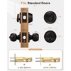 image:imageProbrico Black Keyed Alike Entry Knobs Front Door Locks Exterior Lockset and Single Cylinder Deadbolt Combination Set 2 PackOil Rubbed Bronze