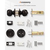 image:imageProbrico Black Keyed Alike Entry Knobs Front Door Locks Exterior Lockset and Single Cylinder Deadbolt Combination Set 2 PackOil Rubbed Bronze