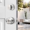 image:imageProbrico Brushed Nickel Door Knob and Single Cylinder Deadbolt Front Door Handle and Deadbolt Set Exterior Door Knob with Lock and Key 3Pack Keyed Alike ComboBrushed Nickel