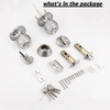 image:imageProbrico Brushed Nickel Door Knob and Single Cylinder Deadbolt Front Door Handle and Deadbolt Set Exterior Door Knob with Lock and Key 3Pack Keyed Alike ComboBrushed Nickel