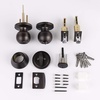 image:imageProbrico Brushed Nickel Door Knob and Single Cylinder Deadbolt Front Door Handle and Deadbolt Set Exterior Door Knob with Lock and Key 3Pack Keyed Alike ComboOil Rubbed Bronze