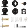 image:imageProbrico Brushed Nickel Door Knob and Single Cylinder Deadbolt Front Door Handle and Deadbolt Set Exterior Door Knob with Lock and Key 3Pack Keyed Alike ComboOil Rubbed Bronze