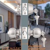 image:imageProbrico Brushed Nickel Door Knob and Single Cylinder Deadbolt Front Door Handle and Deadbolt Set Exterior Door Knob with Lock and Key 3Pack Keyed Alike ComboBrushed Nickel