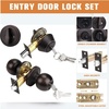 image:imageProbrico Brushed Nickel Door Knob and Single Cylinder Deadbolt Front Door Handle and Deadbolt Set Exterior Door Knob with Lock and Key 3Pack Keyed Alike ComboOil Rubbed Bronze