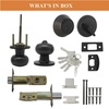 image:imageProbrico Brushed Nickel Door Knob and Single Cylinder Deadbolt Front Door Handle and Deadbolt Set Exterior Door Knob with Lock and Key 3Pack Keyed Alike ComboOil Rubbed Bronze