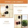 image:imageProbrico Brushed Nickel Door Knob and Single Cylinder Deadbolt Front Door Handle and Deadbolt Set Exterior Door Knob with Lock and Key 3Pack Keyed Alike ComboOil Rubbed Bronze