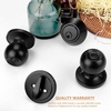 image:imageProbrico Brushed Nickel Door Knob and Single Cylinder Deadbolt Front Door Handle and Deadbolt Set Exterior Door Knob with Lock and Key 3Pack Keyed Alike ComboBlack