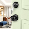 image:imageProbrico Brushed Nickel Door Knob and Single Cylinder Deadbolt Front Door Handle and Deadbolt Set Exterior Door Knob with Lock and Key 3Pack Keyed Alike ComboBlack