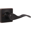 image:imageProbrico Decorative Inactive Right Handed Lever in Oil Rubbed Bronze Square Rosette Single Dummy Door Handle with a Traditional Wave Design for Interior Hall Closets or Pantry Doors 1 Pack