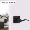 image:imageProbrico Decorative Inactive Right Handed Lever in Oil Rubbed Bronze Square Rosette Single Dummy Door Handle with a Traditional Wave Design for Interior Hall Closets or Pantry Doors 1 Pack