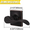 image:imageProbrico Decorative Inactive Right Handed Lever in Oil Rubbed Bronze Square Rosette Single Dummy Door Handle with a Traditional Wave Design for Interior Hall Closets or Pantry Doors 1 Pack