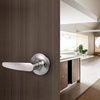 image:imageProbrico Dummy Door LockNonLocking Function Door Handles in Brushed Nickel for Right or Left Handed Universal Lever