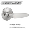 image:imageProbrico Dummy Door LockNonLocking Function Door Handles in Brushed Nickel for Right or Left Handed Universal Lever