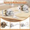 image:imageProbrico Entrance Door Lever Deadbolt Sets 3 Set Satin Nickel Exterior Entry Lever and Single Cylinder DeadboltKeyed Alike Combo Keyed Handleset Lockset Exteriorfor Front Door and Outside GateBrushed Nickel