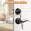 image:imageProbrico Entrance Door Lever Deadbolt Sets 3 Set Satin Nickel Exterior Entry Lever and Single Cylinder DeadboltKeyed Alike Combo Keyed Handleset Lockset Exteriorfor Front Door and Outside GateOil Rubbed Bronze