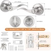 image:imageProbrico Entrance Door Lever Deadbolt Sets 3 Set Satin Nickel Exterior Entry Lever and Single Cylinder DeadboltKeyed Alike Combo Keyed Handleset Lockset Exteriorfor Front Door and Outside GateBrushed Nickel