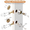 image:imageProbrico Entrance Door Lever Deadbolt Sets 3 Set Satin Nickel Exterior Entry Lever and Single Cylinder DeadboltKeyed Alike Combo Keyed Handleset Lockset Exteriorfor Front Door and Outside GateBrushed Nickel