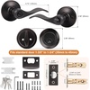 image:imageProbrico Entrance Door Lever Deadbolt Sets 3 Set Satin Nickel Exterior Entry Lever and Single Cylinder DeadboltKeyed Alike Combo Keyed Handleset Lockset Exteriorfor Front Door and Outside GateOil Rubbed Bronze
