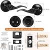 image:imageProbrico Entrance Door Lever Deadbolt Sets 3 Set Satin Nickel Exterior Entry Lever and Single Cylinder DeadboltKeyed Alike Combo Keyed Handleset Lockset Exteriorfor Front Door and Outside GateBlack