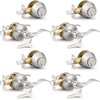image:imageProbrico Entrance Door Lever Deadbolt Sets 3 Set Satin Nickel Exterior Entry Lever and Single Cylinder DeadboltKeyed Alike Combo Keyed Handleset Lockset Exteriorfor Front Door and Outside GateBrushed Nickel
