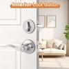 image:imageProbrico Entrance Door Lever Deadbolt Sets 3 Set Satin Nickel Exterior Entry Lever and Single Cylinder DeadboltKeyed Alike Combo Keyed Handleset Lockset Exteriorfor Front Door and Outside GateBrushed Nickel