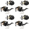 image:imageProbrico Entrance Door Lever Deadbolt Sets 3 Set Satin Nickel Exterior Entry Lever and Single Cylinder DeadboltKeyed Alike Combo Keyed Handleset Lockset Exteriorfor Front Door and Outside GateBlack
