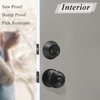 image:imageProbrico Entry Door Knob Lock Set and Double Cylinder Deadbolt Combination Set OilRubbed Bronze 3 Pack Keyed AlikeBlack