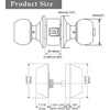 image:imageProbrico Entry Door Knob Lock Set and Double Cylinder Deadbolt Combination Set OilRubbed Bronze 3 Pack Keyed AlikeBlack