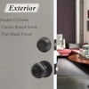 image:imageProbrico Entry Door Knob Lock Set and Double Cylinder Deadbolt Combination Set OilRubbed Bronze 3 Pack Keyed AlikeBlack