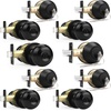 image:imageProbrico Entry Door Knob Lock Set and Double Cylinder Deadbolt Combination Set OilRubbed Bronze 3 Pack Keyed AlikeBlack