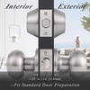 image:imageProbrico Entry Door Knob Lock Set and Double Cylinder Deadbolt Combination Set OilRubbed Bronze 3 Pack Keyed AlikeBrushed Nickel