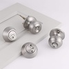 image:imageProbrico Entry Door Knob Lock Set and Double Cylinder Deadbolt Combination Set OilRubbed Bronze 3 Pack Keyed AlikeBrushed Nickel