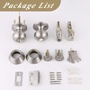 image:imageProbrico Entry Door Knob Lock Set and Double Cylinder Deadbolt Combination Set OilRubbed Bronze 3 Pack Keyed AlikeBrushed Nickel