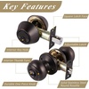 image:imageProbrico Entry Door Knob Lock Set and Double Cylinder Deadbolt Combination Set OilRubbed Bronze 3 Pack Keyed AlikeOil Rubbed Bronze