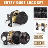 image:imageProbrico Entry Door Knob Lock Set and Double Cylinder Deadbolt Combination Set OilRubbed Bronze 3 Pack Keyed AlikeOil Rubbed Bronze