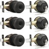 image:imageProbrico Entry Door Knob Lock Set and Double Cylinder Deadbolt Combination Set OilRubbed Bronze 3 Pack Keyed AlikeOil Rubbed Bronze