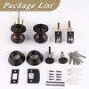 image:imageProbrico Entry Door Knob Lock Set and Double Cylinder Deadbolt Combination Set OilRubbed Bronze 3 Pack Keyed AlikeOil Rubbed Bronze