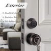 image:imageProbrico Entry Door Knob Lock Set and Double Cylinder Deadbolt Combination Set OilRubbed Bronze 3 Pack Keyed AlikeOil Rubbed Bronze