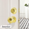 image:imageProbrico Entry Door Knob Lock Set and Double Cylinder Deadbolt Combination Set OilRubbed Bronze 3 Pack Keyed AlikePolished Brass