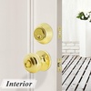 image:imageProbrico Entry Door Knob Lock Set and Double Cylinder Deadbolt Combination Set OilRubbed Bronze 3 Pack Keyed AlikePolished Brass