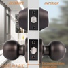 image:imageProbrico Flat Black Double Cylinder Handleset Combo Pack Keyed Alike Entry Knobs with Deadbolts Exterior Hardware for Outside Gate and Front Door 1 PackOil Rubbed Bronze